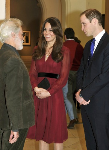 A duquesa e o príncipe William com o pintor Paul