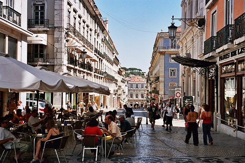 O bairro do Chiado, no centro da capital Lisboa
