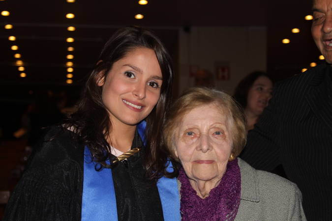 Com a neta Flora, com quem tinha relação toda especial