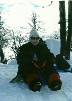 Vera em Bariloche, onde praticou até o skibunda